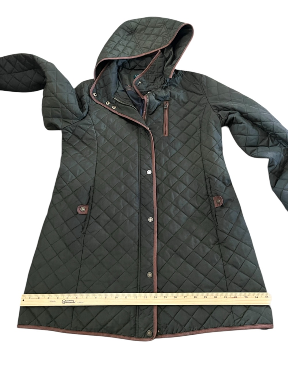 Lauren Ralph Lauren Equestrian Print Lined Quilted Barn Jacket Large - Picture 16 of 16